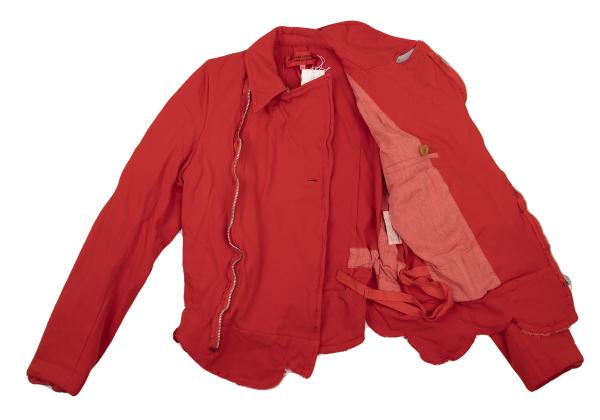 COMME des GARCONS Garment-Dyed Scallop Jacket Red Size M