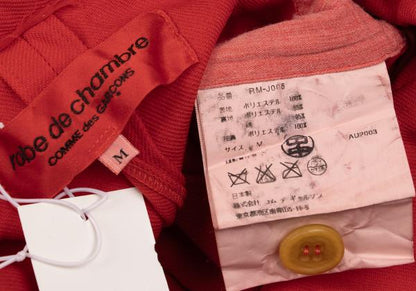 COMME des GARCONS Garment-Dyed Scallop Jacket Red Size M