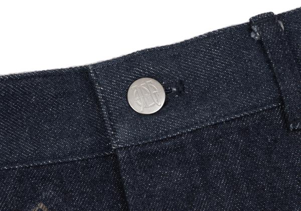 JPG by GAULTIER Jeans Print Denim Skirt Indigo Size 42
