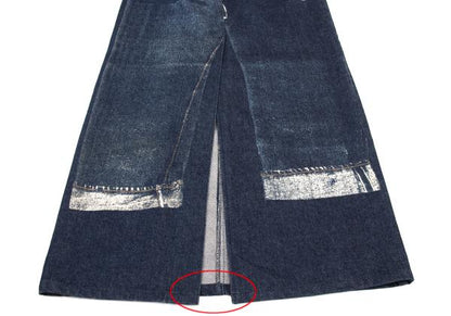 JPG by GAULTIER Jeans Print Denim Skirt Indigo Size 42