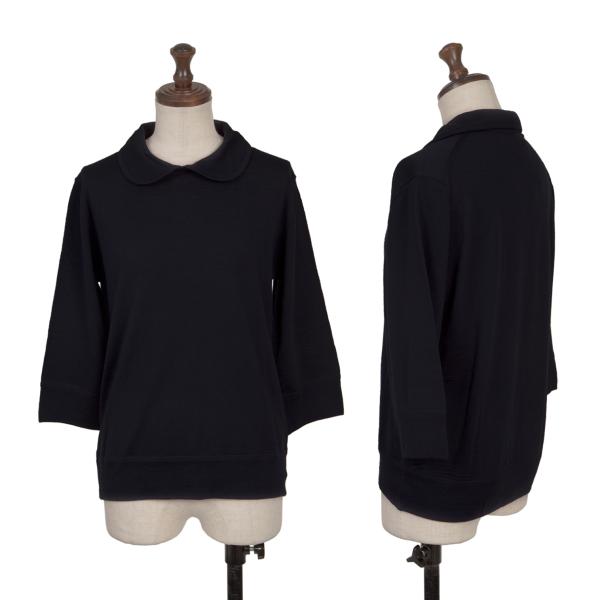 COMME des GARCONS robe de chambre Round Knit Navy Size M