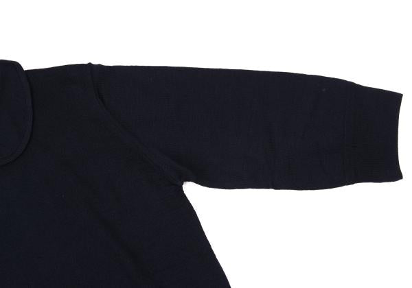 COMME des GARCONS robe de chambre Round Knit Navy Size M