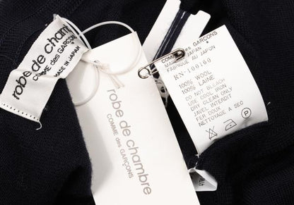 COMME des GARCONS robe de chambre Round Knit Navy Size M