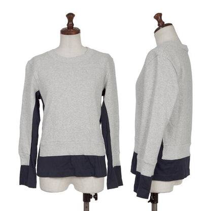 COMME des GARCONS Layered Design Sweatshirt Gray/Navy Size M