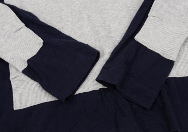 COMME des GARCONS Layered Design Sweatshirt Gray/Navy Size M