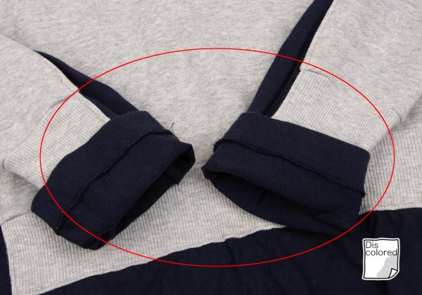 COMME des GARCONS Layered Design Sweatshirt Gray/Navy Size M