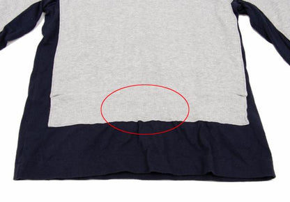 COMME des GARCONS Layered Design Sweatshirt Gray/Navy Size M