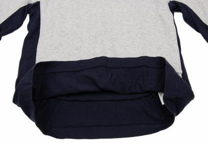 COMME des GARCONS Layered Design Sweatshirt Gray/Navy Size M