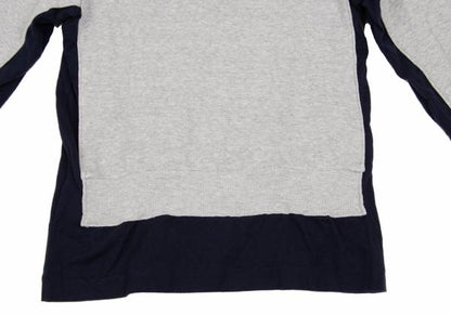 COMME des GARCONS Layered Design Sweatshirt Gray/Navy Size M