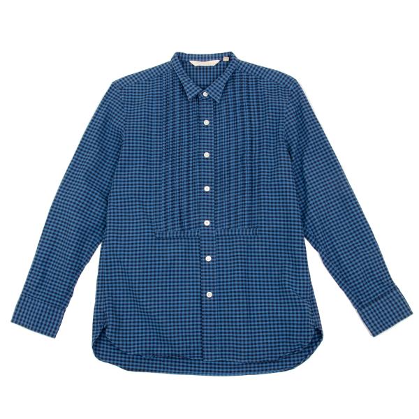 THE STYLIST JAPAN Blue Block Check Cotton Shirt Size XS