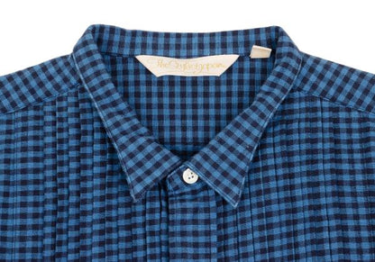 THE STYLIST JAPAN Blue Block Check Cotton Shirt Size XS