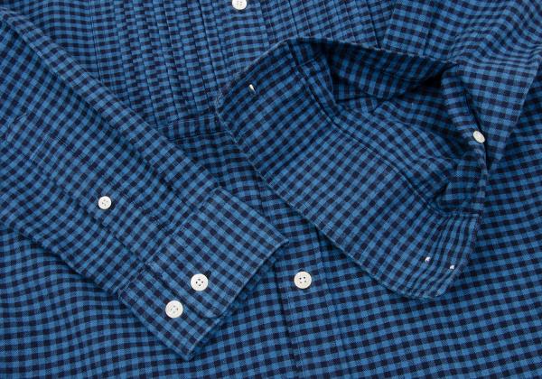 THE STYLIST JAPAN Blue Block Check Cotton Shirt Size XS