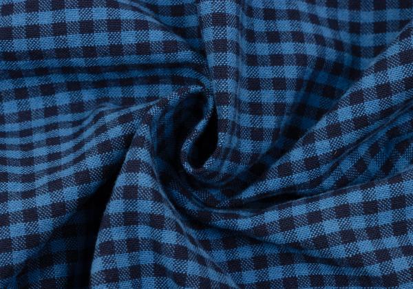 THE STYLIST JAPAN Blue Block Check Cotton Shirt Size XS