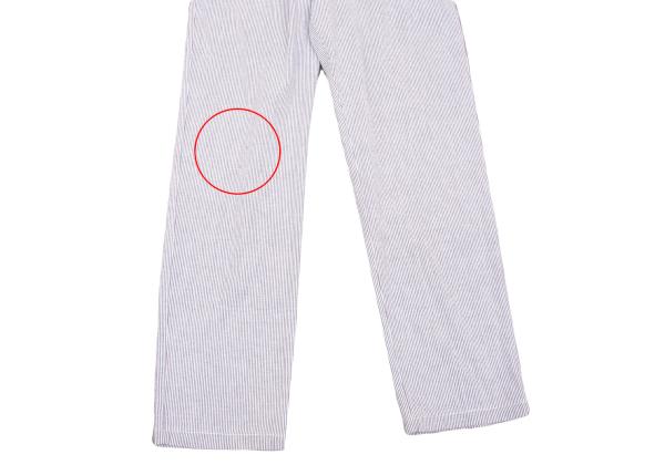 ENGINEERED GARMENTS Seersucker Stripe White Gray Pants Size M