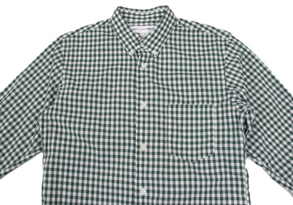 COMME des GARCONS SHIRT Block Check Shirt Green Size S