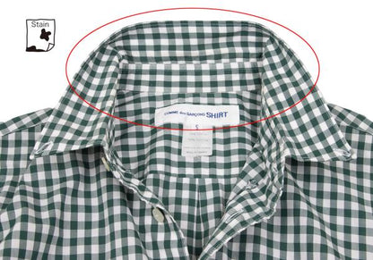 COMME des GARCONS SHIRT Block Check Shirt Green Size S