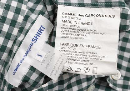 COMME des GARCONS SHIRT Block Check Shirt Green Size S