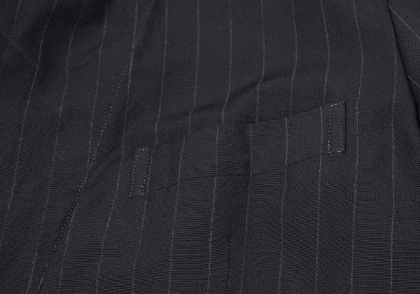 CDG Homme Deux Garment Dyed Poly Stripe Jacket Navy Size XS