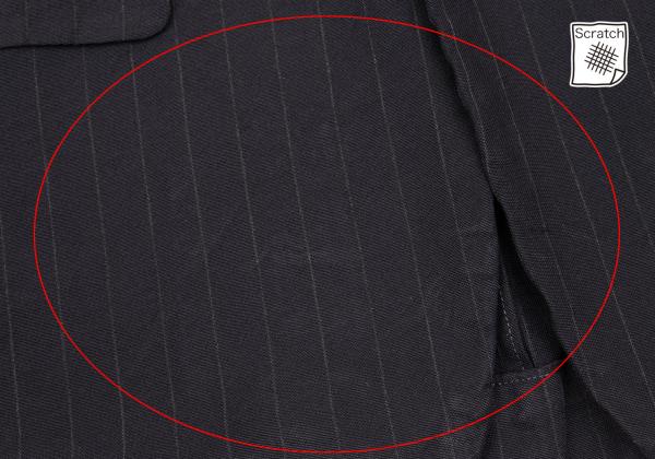 CDG Homme Deux Garment Dyed Poly Stripe Jacket Navy Size XS