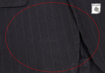 CDG Homme Deux Garment Dyed Poly Stripe Jacket Navy Size XS