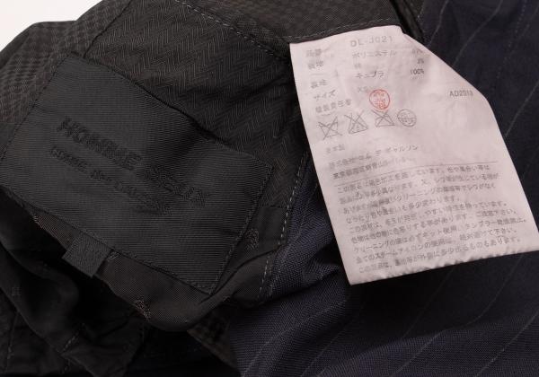 CDG Homme Deux Garment Dyed Poly Stripe Jacket Navy Size XS