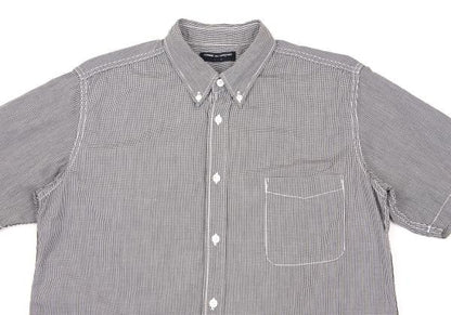 COMME des GARCONS HOMME Pin Check Short B/D Shirt Size S