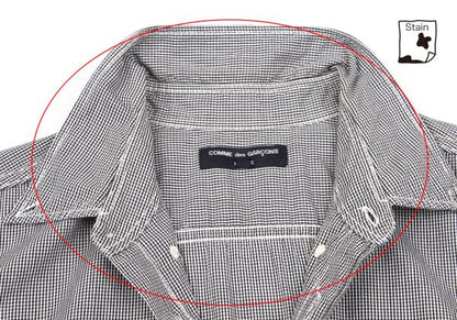 COMME des GARCONS HOMME Pin Check Short B/D Shirt Size S