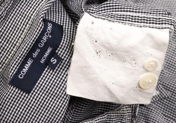 COMME des GARCONS HOMME Pin Check Short B/D Shirt Size S