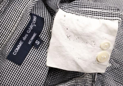 COMME des GARCONS HOMME Pin Check Short B/D Shirt Size S