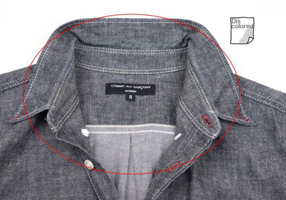 COMME des GARCONS HOMME Color Stitch Shirt Indigo Size S