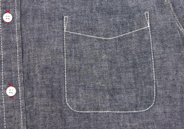 COMME des GARCONS HOMME Color Stitch Shirt Indigo Size S