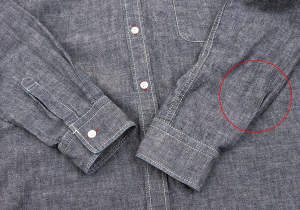 COMME des GARCONS HOMME Color Stitch Shirt Indigo Size S