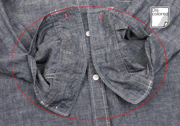 COMME des GARCONS HOMME Color Stitch Shirt Indigo Size S