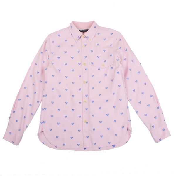 COMME des GARCONS HOMME Butterfly Oxford Shirt Pink Size S