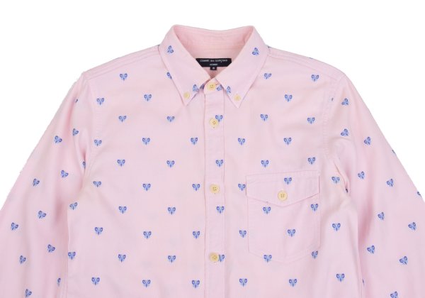 COMME des GARCONS HOMME Butterfly Oxford Shirt Pink Size S