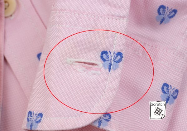 COMME des GARCONS HOMME Butterfly Oxford Shirt Pink Size S