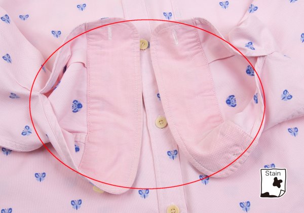 COMME des GARCONS HOMME Butterfly Oxford Shirt Pink Size S