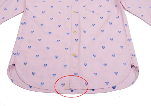 COMME des GARCONS HOMME Butterfly Oxford Shirt Pink Size S