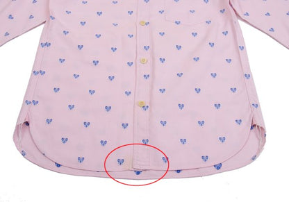 COMME des GARCONS HOMME Butterfly Oxford Shirt Pink Size S