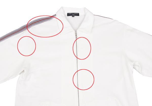 COMME des GARCONS HOMME Taping Jersey Jacket White Size S