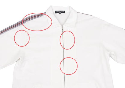COMME des GARCONS HOMME Taping Jersey Jacket White Size S