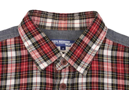 JUNYA WATANABE MAN CDG Patchwork Check Shirt Red Size S