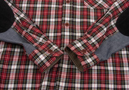 JUNYA WATANABE MAN CDG Patchwork Check Shirt Red Size S
