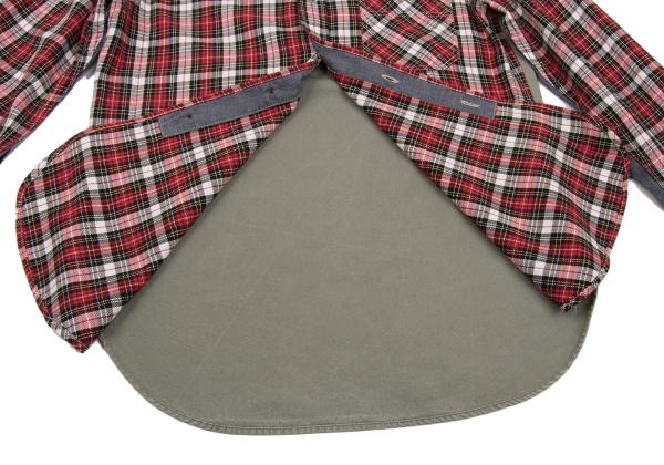 JUNYA WATANABE MAN CDG Patchwork Check Shirt Red Size S