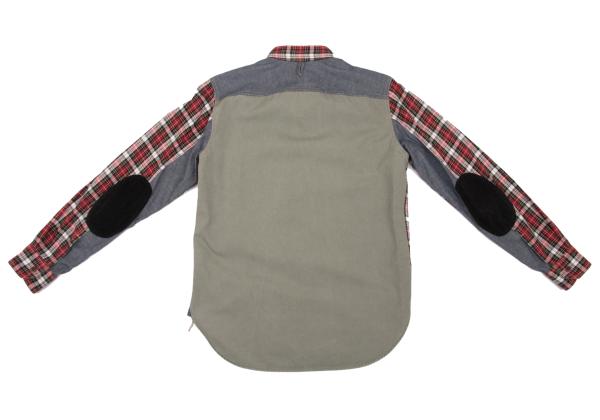 JUNYA WATANABE MAN CDG Patchwork Check Shirt Red Size S