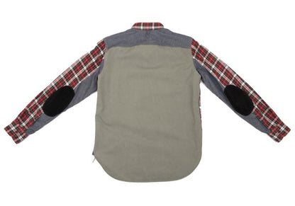 JUNYA WATANABE MAN CDG Patchwork Check Shirt Red Size S