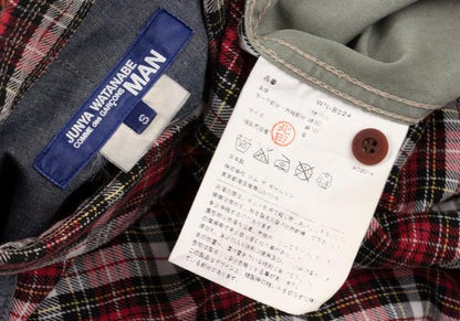 JUNYA WATANABE MAN CDG Patchwork Check Shirt Red Size S