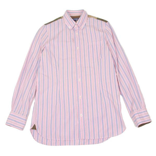 JUNYA WATANABE MAN CDG Camo Yoke Stripe Shirt Pink Size S
