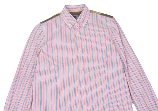 JUNYA WATANABE MAN CDG Camo Yoke Stripe Shirt Pink Size S