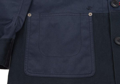 eYe Junya W x Carhartt Mixed Material Hoodie Blue Size XS